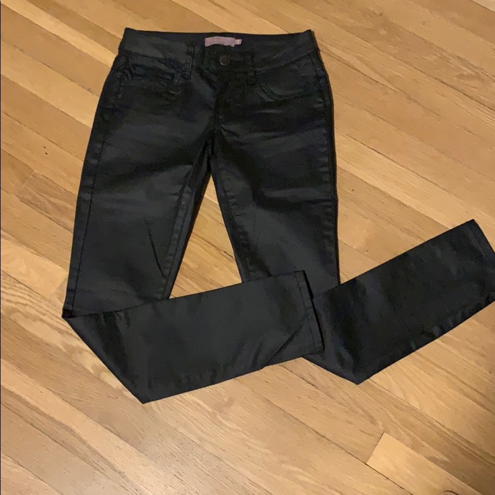 Faux leather pants
